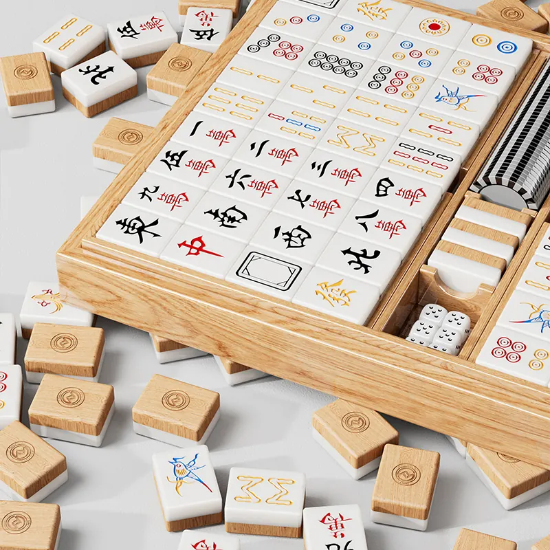 高端实木钢琴漆麻将礼盒品牌答谢礼盒 细节展示